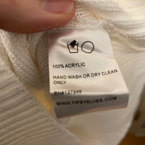 Tipsy Elves White Snowman Sweater Dress Large - Picture 5 of 7